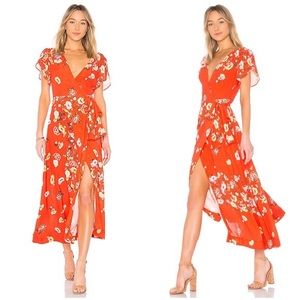 🍓 Beautiful Red Free People Jess Wrap Dress 🍓